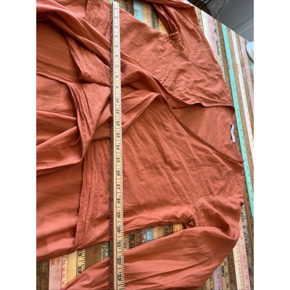 Faithfull The Brand Size 6 S 100% Cotton Floral Tie Wrap Top Orange‎ - Picture 12 of 12